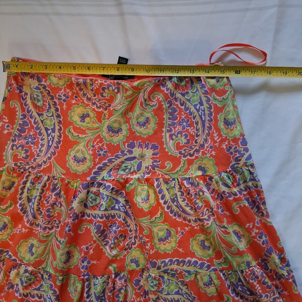 LAUREN RALPH women Size XS Paisley Print Maxi Skirt - Multicolor - Picture 11 of 13
